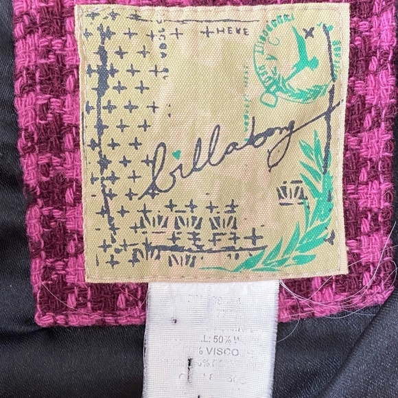 Billabong Women's Lumber Jane Houndstooth Plaid Wool Blend Bomber Jacket Zip Up‎ - Picture 2 of 16